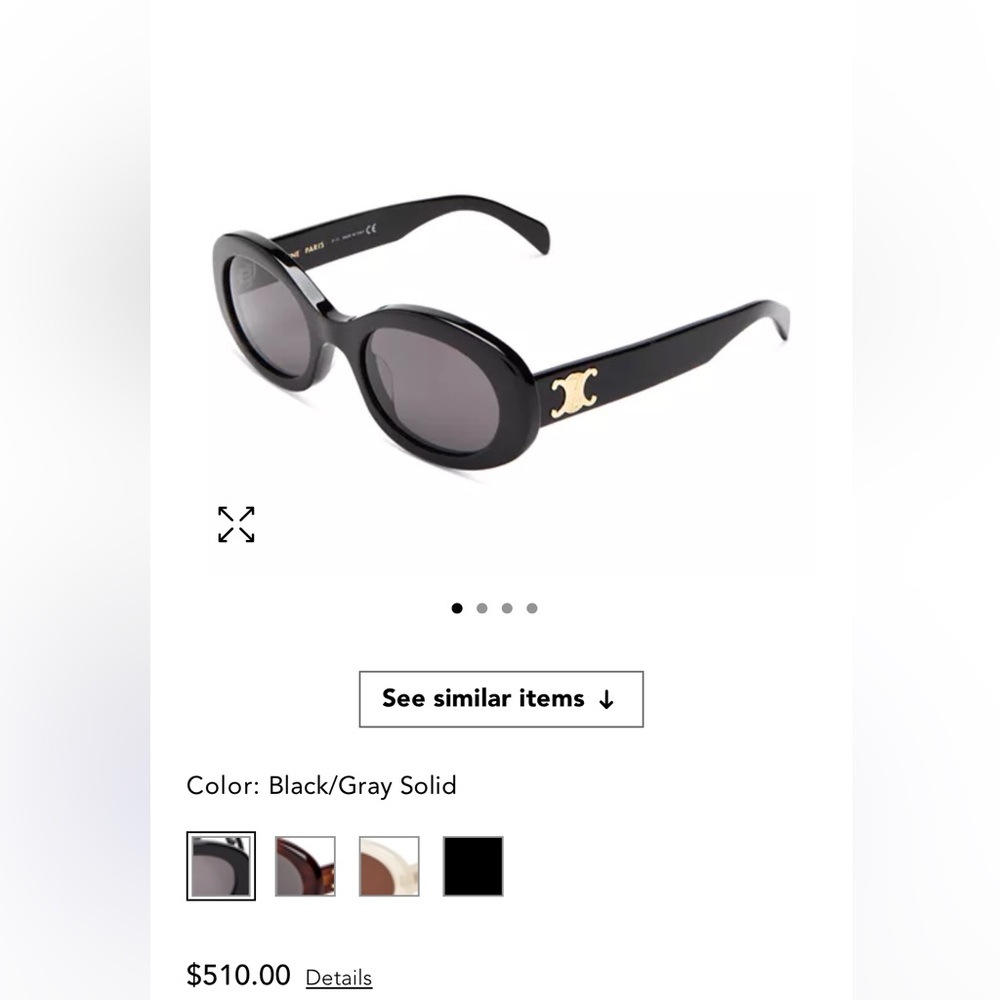 Triomphe Oval Sunglasses, 52mm